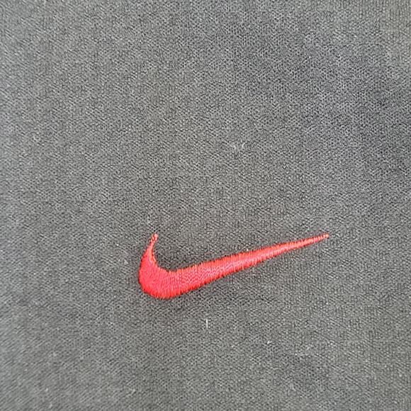 NIKE Fit-Dry 1/4 Zip Track Jacket Large 23x28 Black Red - Picture 11 of 14
